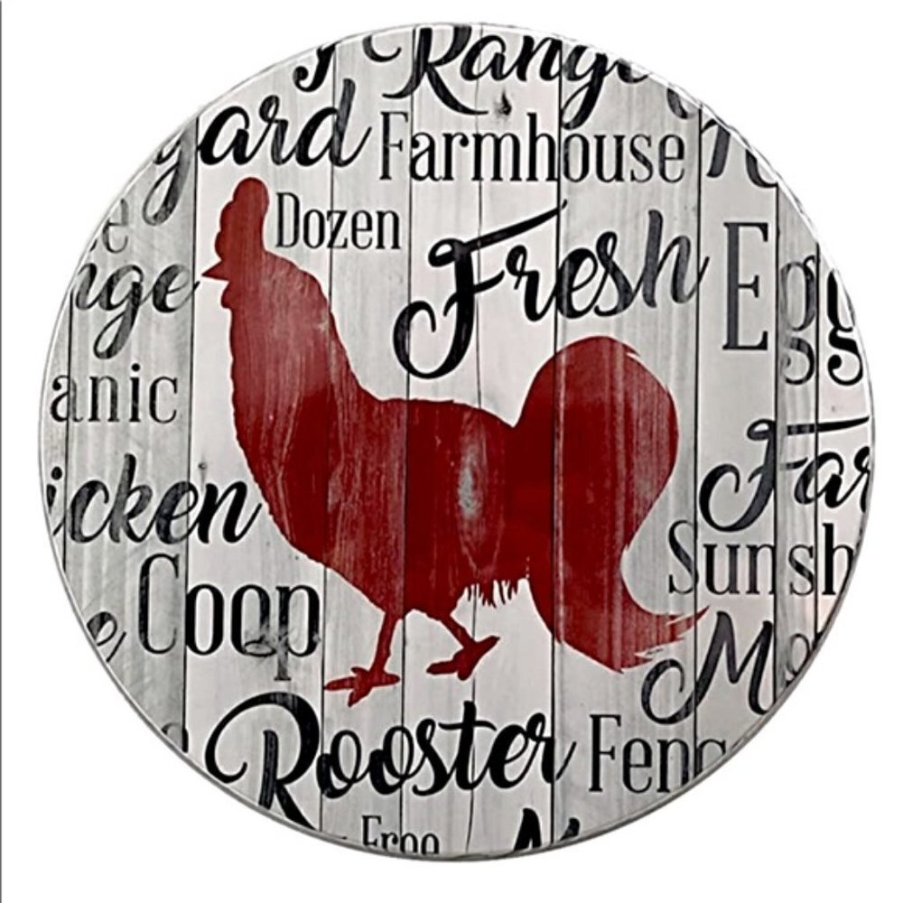 Chicken Rooster Kitchen Decor Stove Burner Covers Farmhouse WITH 2 Spoon Rests - Picture 5 of 10